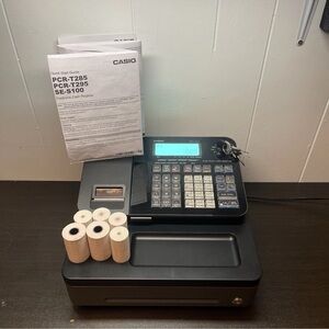 Casio PCR-T295 Electronic Cash Register W/PGM And OP Keys Excellent Condition